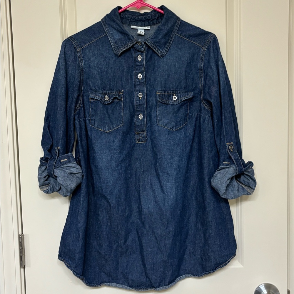 Denim Button-Up Shirt